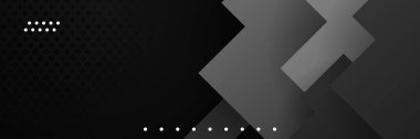 Black abstract banner background