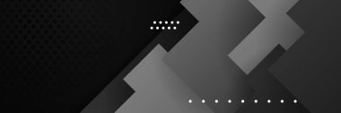 Black abstract banner background