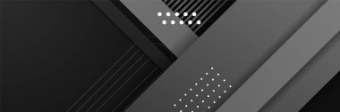 Black abstract banner background