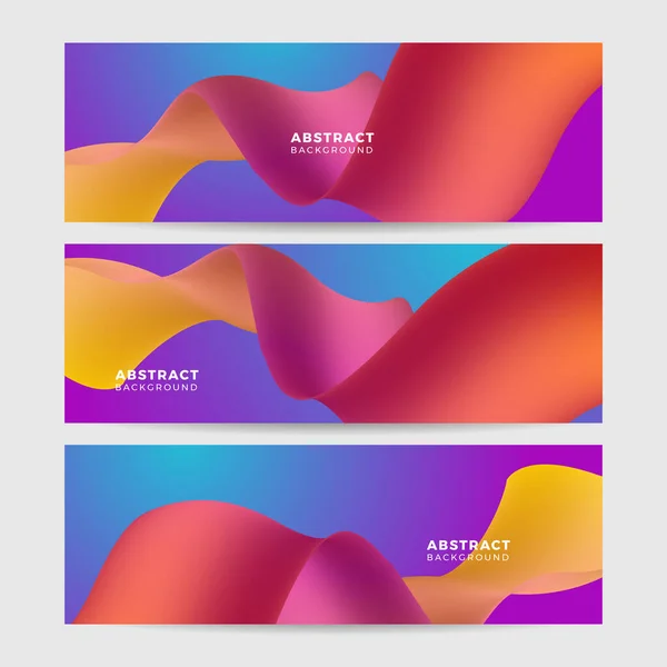 Abstrakte Moderne Bunte Geometrische Banner Hintergrunddesign Vorlage Dynamisches Strukturiertes Geometrisches — Stockvektor