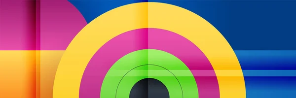 Círculo Colorido Fundo Abstrato Elemento Geométrico Texturizado Dinâmico Ilustração Moderna —  Vetores de Stock