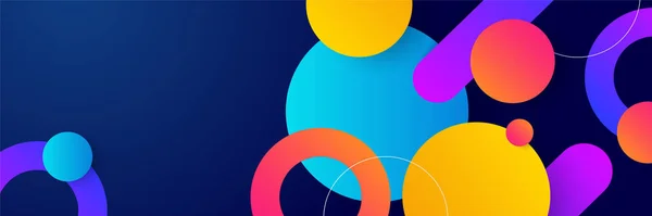 Abstrakte Kreis Bunte Banner Hintergrund Farbverlauf Abstrakter Hintergrund Mit Dynamischem — Stockvektor