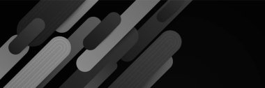 Black abstract banner background