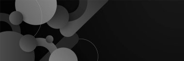 Black abstract banner background