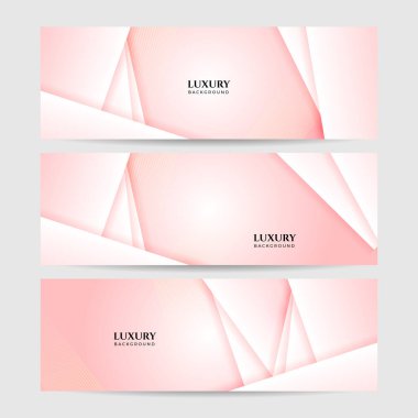 Modern açık pembe ve altın soyut arka plan. Soyut geometrik şekil, sunum tasarımı için ışık ve gölge katmanlı pembe altın arkaplan.