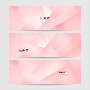 Modern açık pembe ve altın soyut arka plan. Soyut geometrik şekil, sunum tasarımı için ışık ve gölge katmanlı pembe altın arkaplan.