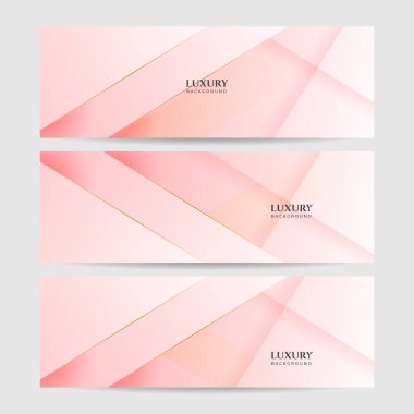 Modern açık pembe ve altın soyut arka plan. Soyut geometrik şekil, sunum tasarımı için ışık ve gölge katmanlı pembe altın arkaplan.