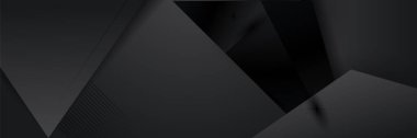 Black abstract banner background