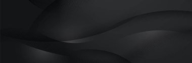 Black abstract banner background