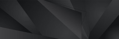 Black abstract banner background