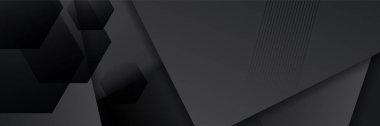 Black abstract banner background