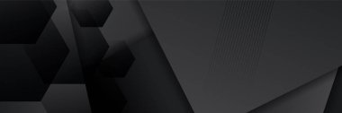 Black abstract banner background