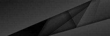 Black abstract banner background