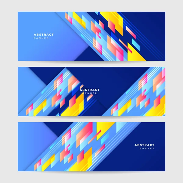 Abstrait Moderne Coloré Fond Bannière Géométrique Gradient Polygone Géométrique Vecteur — Image vectorielle