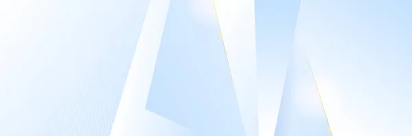Moderno Astratto Azzurro Bianco Sfondo Banner Oro Vettore Disegno Grafico — Vettoriale Stock