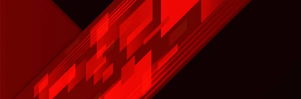 Fond Bannière Abstrait Rouge — Image vectorielle