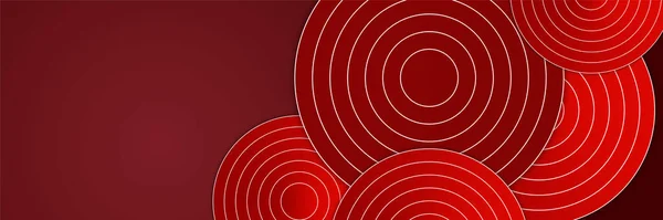 Roter Abstrakter Banner Hintergrund — Stockvektor