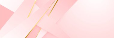 Modern açık pembe ve altın soyut arka plan. Soyut geometrik şekil, sunum tasarımı için ışık ve gölge katmanlı pembe altın arkaplan.