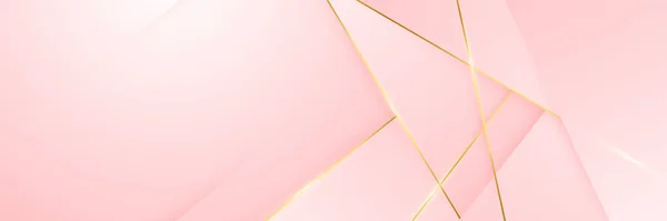 Moderne Helle Rosa Und Goldene Abstrakte Hintergrund Abstrakte Geometrische Form — Stockvektor