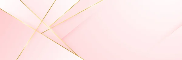 現代のライトピンクとゴールドの抽象的な背景 抽象幾何学的な形のピンクゴールドの背景と光と影の3Dレイヤープレゼンテーションデザイン — ストックベクタ