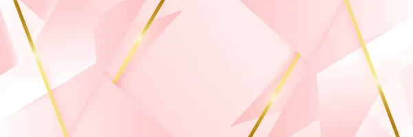 Fondo Abstracto Moderno Rosa Claro Dorado Forma Geométrica Abstracta Fondo — Vector de stock