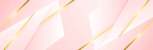 Fondo Abstracto Moderno Rosa Claro Dorado Forma Geométrica Abstracta Fondo — Vector de stock