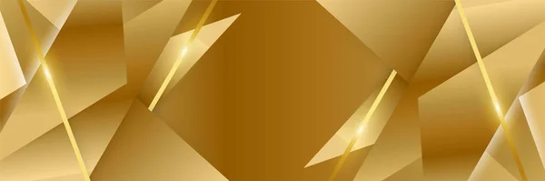 抽象的なゴールドのバナーの背景 — ストックベクタ