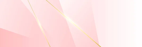 Abstract Roze Gouden Banner Achtergrond — Stockvector