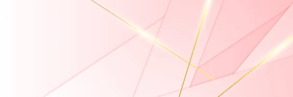 Абстрактный Розовый Золотой Фон Баннера — стоковый вектор