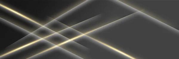 Černé Zlaté Abstraktní Banner Pozadí — Stockový vektor