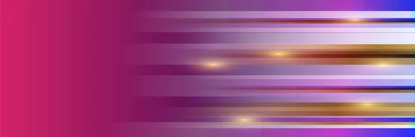 Fondo Banner Púrpura Rosa Oro — Vector de stock
