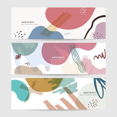 Bej toprak tonlu boho çiçekli el seti minimum organik renkli tasarım afişi çizdi. Çizgili sanat çiçekleri, botanik yaprakları, organik şekiller. Poster, ağ ve ambalaj için vektör arkaplanı.