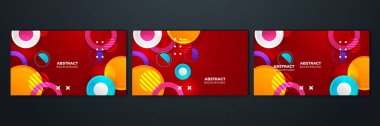 Parlak kırmızı mavi sarı dinamik soyut arkaplan. Modern limon turuncu rengi. Satış, etkinlik, tatil, parti, cadılar bayramı, doğum günü, düşüş için yeni iş afişi. Hızlı hareket eden 3d çizgileri yumuşak gölge