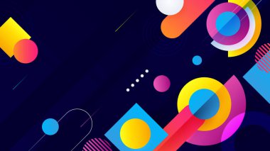 Soyut mavi siyah 3d beyaz renkli kare arkaplan. Vektör soyut grafik tasarım sancak deseni sunum arkaplan şablonu.