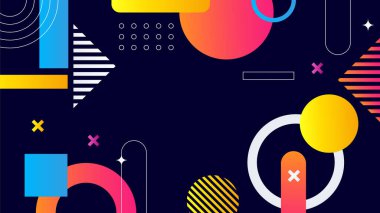 Modern mavi siyah 3d beyaz renkli kare kurumsal soyut teknoloji arka planı. Vektör soyut grafik tasarım sancak deseni sunum arkaplan şablonu.