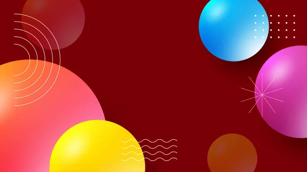 オレンジ色の赤青のカラフルな抽象的な現代的な技術の背景デザイン ベクトル抽象グラフィックプレゼンテーションデザインバナーパターン背景Webテンプレート — ストックベクタ