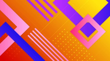 Geometrik şekilli soyut arkaplan. Vektör soyut grafik tasarım pankart şablonu.