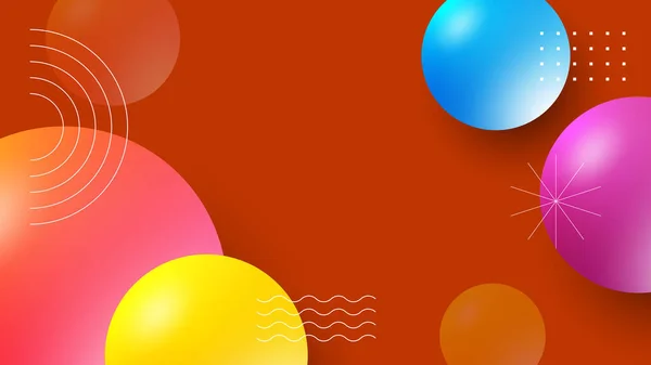 Minimal Orange Rouge Bleu Blanc Coloré Abstrait Design Fond Moderne — Image vectorielle