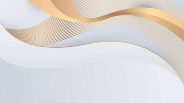 Soyut poligonal model lüks ile altın arka plan beyaz