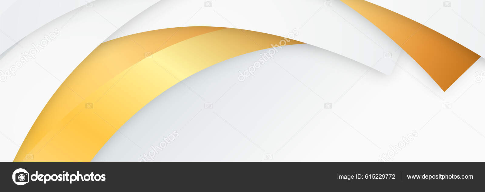 Modern Minimal Clean White Gold Background Realistic Line Wave