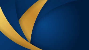 Modern mavi ve altın soyut arka plan. Vektör soyut grafik tasarım pankart şablonu.