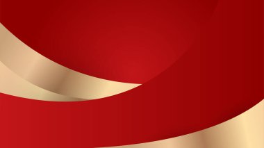 Soyut kırmızı ve altın çizgiler arkaplanı