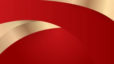 Soyut kırmızı ve altın çizgiler arkaplanı