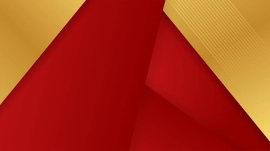 Soyut kırmızı ve altın çizgiler arkaplanı