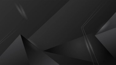 Geometrik grafik elementlerle soyut koyu arkaplan çizimi