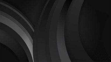 Geometrik grafik elementlerle soyut koyu arkaplan çizimi