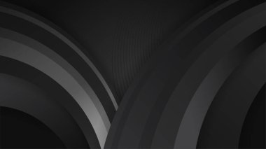 Geometrik grafik elementlerle soyut koyu arkaplan çizimi