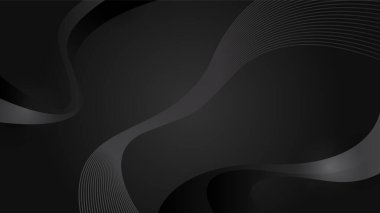 Geometrik grafik elementlerle soyut koyu arkaplan çizimi