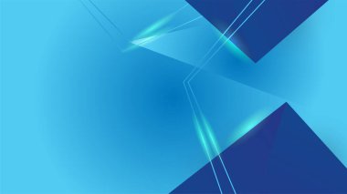 Dinamik ve soyut mavi arkaplan posteri. teknoloji ağı Vektör illüstrasyonu.