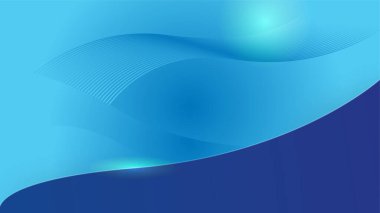 Dinamik ve soyut mavi arkaplan posteri. teknoloji ağı Vektör illüstrasyonu.